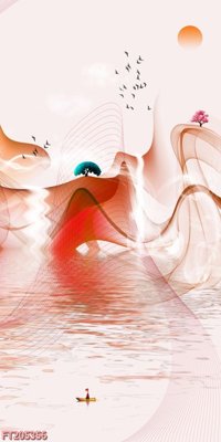 Hình ảnh file gốc in lụa File in tranh tường 3D FT205356