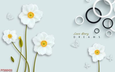 Ảnh gốc File in tranh tường 3D FT205432 (nét căng) in mica