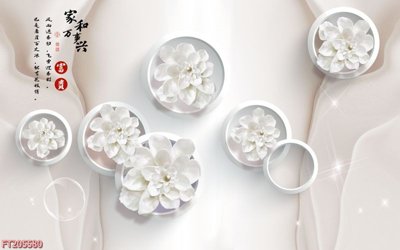 File in trần File in tranh tường 3D FT205580 (bản gốc) hoa văn