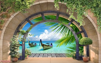 File gốc File in tranh tường 3D FT205708 (in mica) làm bảng hiệu