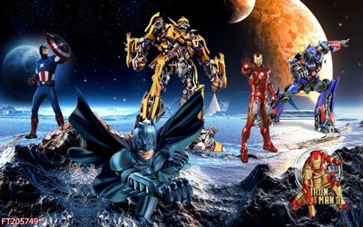 File in mica File in tranh tường 3D FT205749 (bản gốc) làm vách ngăn