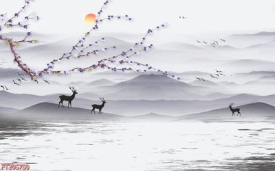 Tải file File in tranh tường 3D FT205750 (gốc) chủ đề phong thủy