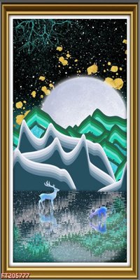 Download file gốc File in tranh tường 3D FT205777 (in lụa) hoa lá