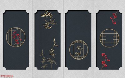 File gốc File in tranh tường 3D FT205814 (in tráng gương) ốp tường