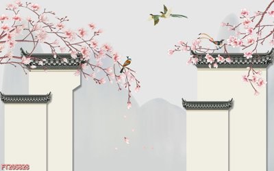 File tranh File in tranh tường 3D FT205828 (bản gốc) in lụa 3D