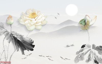 File ảnh File in tranh tường 3D FT206023 (gốc) in PP, decal