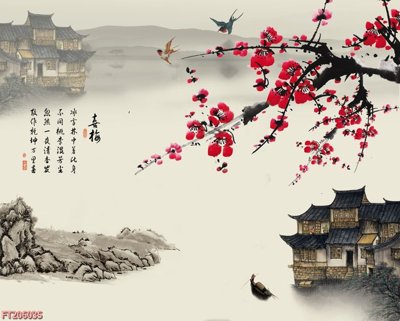 Download file gốc File in tranh tường 3D FT206035 (in lụa) tranh 3D