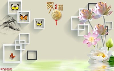 File PSD File in tranh tường 3D FT206055 (chất lượng in ấn)