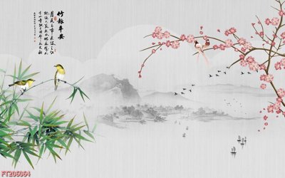 File tranh File in tranh tường 3D FT206064 (file gốc) chủ đề phong thủy