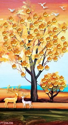 File tranh File in tranh tường 3D FT206206 (gốc) chủ đề tĩnh vật