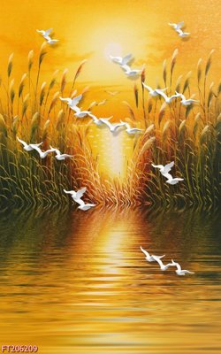 Tải file File in tranh tường 3D FT206209 (gốc) chủ đề hoa sen