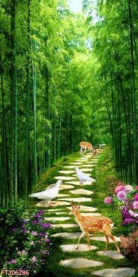 File tranh gốc File in tranh tường 3D FT206286 (bản quyền) file PSD