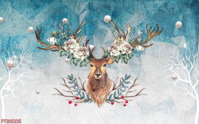 File gốc File in tranh tường 3D FT206335 (bản quyền) cho in ấn