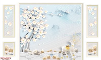 File PSD File in tranh tường 3D FT206357 (bản gốc) dễ dàng edit