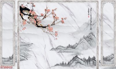 File gốc File in tranh tường 3D FT206419 (in lụa) chi tiết cao