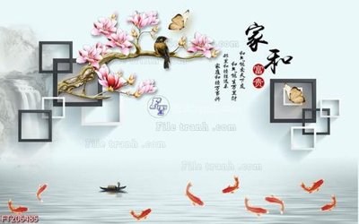 File tranh File in tranh tường 3D FT206485 (gốc) in trên kính