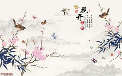 File gốc File in tranh tường 3D FT206493 (in mica) trang trí