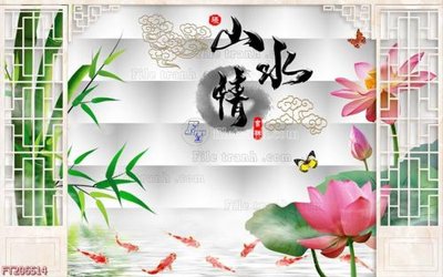 File tranh File in tranh tường 3D FT206514 (file gốc) chuẩn màu in