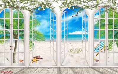 File gốc File in tranh tường 3D FT206550 (ảnh chi tiết) để in lụa