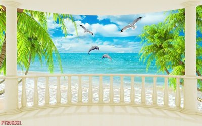 File tranh File in tranh tường 3D FT206551 (bản gốc) treo quán cafe