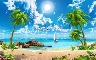 File gốc File in tranh tường 3D FT206561 (dành cho trang trí nội thất)