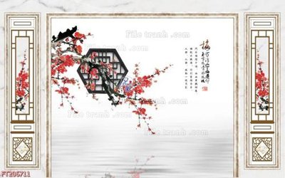File tranh File in tranh tường 3D FT206711 (bản gốc) in lụa dán tường
