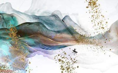 File gốc File in tranh tường 3D FT206752 (in lụa) tranh mã đáo