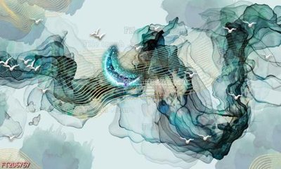 Ảnh gốc File in tranh tường 3D FT206767 (nét căng) in mica