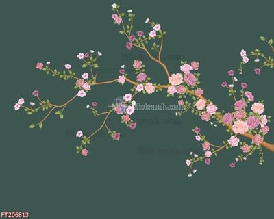 File tranh File in tranh tường 3D FT206813 (gốc) in trên kính