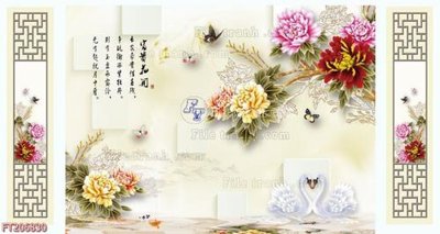 File gốc in ấn File in tranh tường 3D FT206830 độ phân giải cao