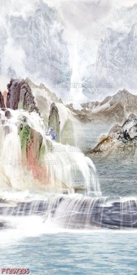 Download file gốc File in tranh tường 3D FT207235 (in lụa) hoa lá