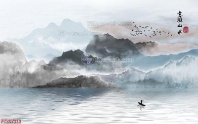 File in lụa File in tranh tường 3D FT207312 (phong cảnh) File in tranh tường 3D FT207312