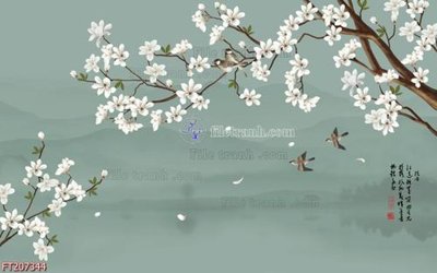 File tranh File in tranh tường 3D FT207344 (gốc) chủ đề thiên nhiên