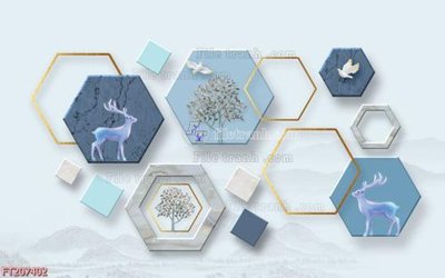 File PSD File in tranh tường 3D FT207402 (bản gốc) độ phân giải cao