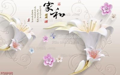 File in lụa File in tranh tường 3D FT207475 (tân cổ điển) File in tranh tường 3D FT207475