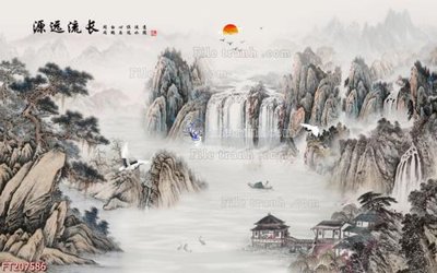 Tải file gốc in lụa File in tranh tường 3D FT207586 siêu nét