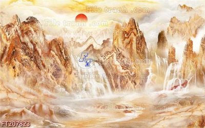 File tranh gốc in trần nhà File in tranh tường 3D FT207823 3D