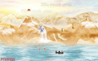 File ảnh File in tranh tường 3D FT207826 (gốc) cho trang trí nội thất