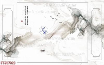 Ảnh gốc file in lụa File in tranh tường 3D FT207829 chi tiết