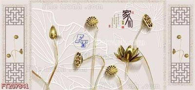 File PSD File in tranh tường 3D FT207841 (gốc) cho designer