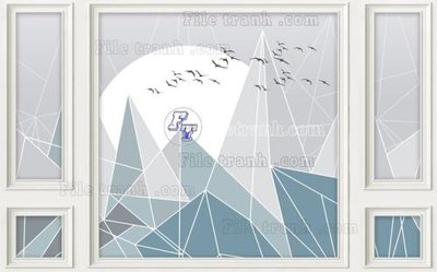 File gốc File in tranh tường 3D FT207874 (in lụa) họa tiết 3D