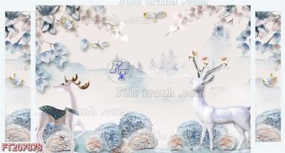 File tranh File in tranh tường 3D FT207878 (gốc) chủ đề thành phố