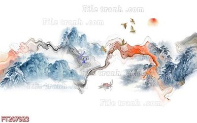 File gốc File in tranh tường 3D FT207923 (trang trí) cho phòng khách