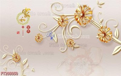 File gốc File in tranh tường 3D FT208050 (in ấn) không giới hạn