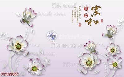 File in trần File in tranh tường 3D FT208055 (bản gốc) mây trời
