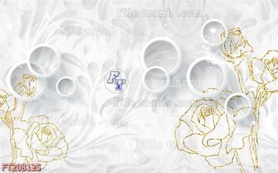 Hình ảnh file gốc File in tranh tường 3D FT208125 cho in UV