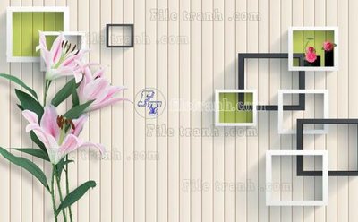 Download file gốc File in tranh tường 3D FT208128 (in mica) trang trí