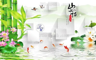 File tranh gốc File in tranh tường 3D FT208171 (bản quyền) file PSD