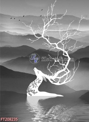 File tranh gốc File in tranh tường 3D FT208235 (bản đẹp) độc quyền