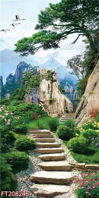 File gốc File in tranh tường 3D FT208246 (trang trí) phòng làm việc